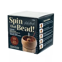John Bead 4" x 4" Spin that Bead! Wooden Bead Spinner with 2 Needles