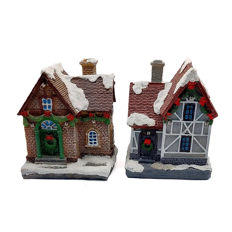 Wizardi 3.9" White House Christmas Village Décor