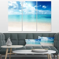Designart - Sand of Beach in Blue Caribbean Sea