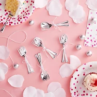 Silver Plastic Mini Spoons by Celebrate It™, 24ct.