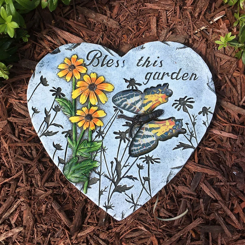 Santa's Workshop 8" Bless This Garden Stepping Stone