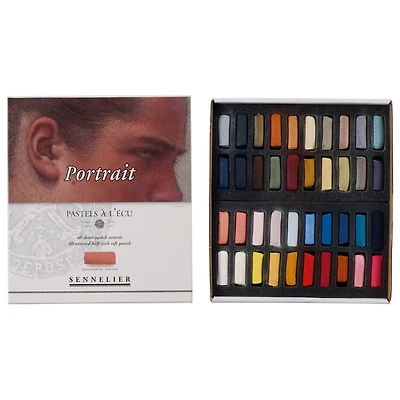 Sennelier Extra-Soft Portrait 40 Color Half Stick Pastel Set