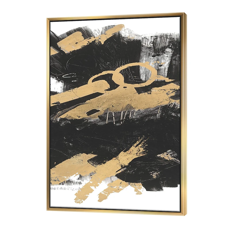 Designart - Gold and Black drift IV