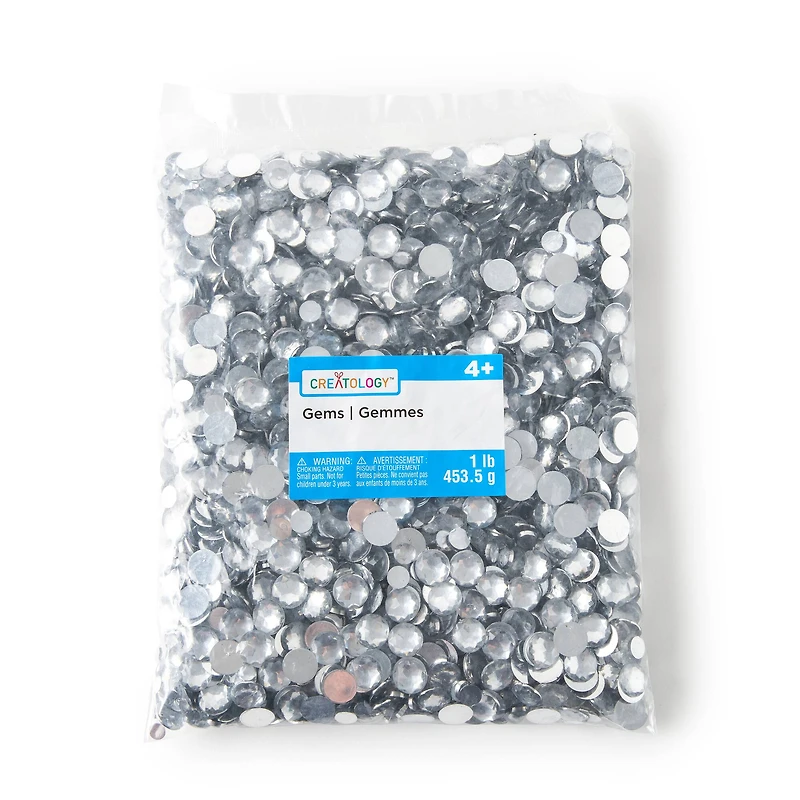 12 Pack: 1lb. Round Clear Gems by Creatology™