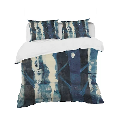 Designart 'Deep Woods II Indigo' Cottage Bedding Set