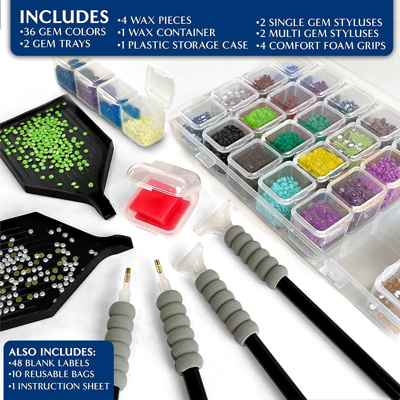 ArtSkills® Brilliant Art Northern Lights Triptych Stretched Canvas Diamond Painting Kit