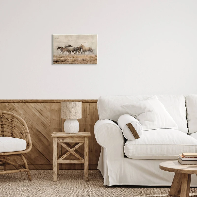 Stupell Industries Galloping Horse Herd Countryside Wall Plaque Art