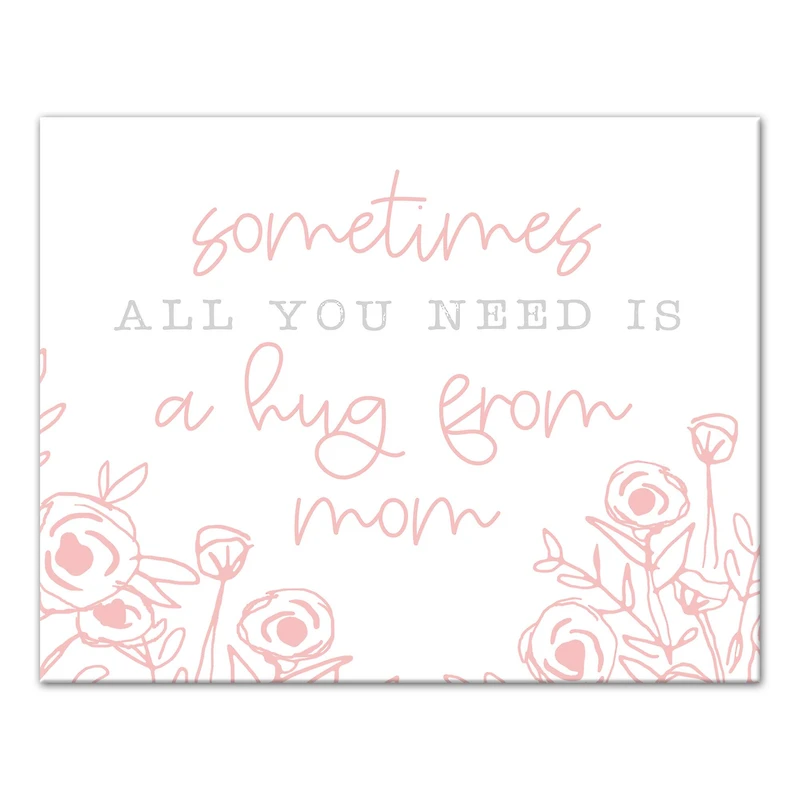 A Hug from Mom Canvas Wall Art