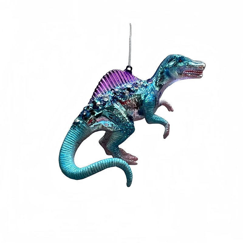 6.25" Blue & Purple Spinosaurus Glass Ornament by Ashland®