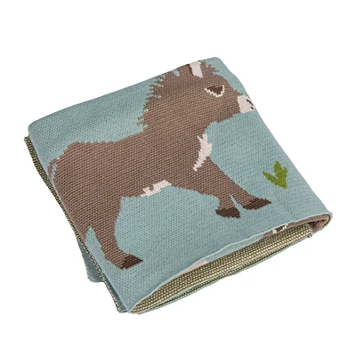 Hello Honey® Donkey Prints Cotton Knit Baby Blanket