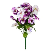 18" Purple & White Pansy Mix Bush by Ashland®