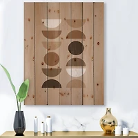 Designart - Abstract Sun Moon Geometric Print II