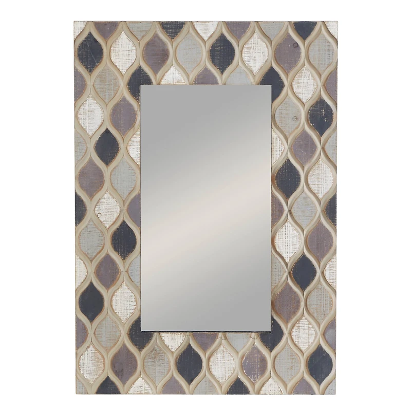 40'' Multi Farmhouse Wood Wall Mirror