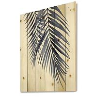 Designart - Blue Palm Leaves Abstract Tropical Branches