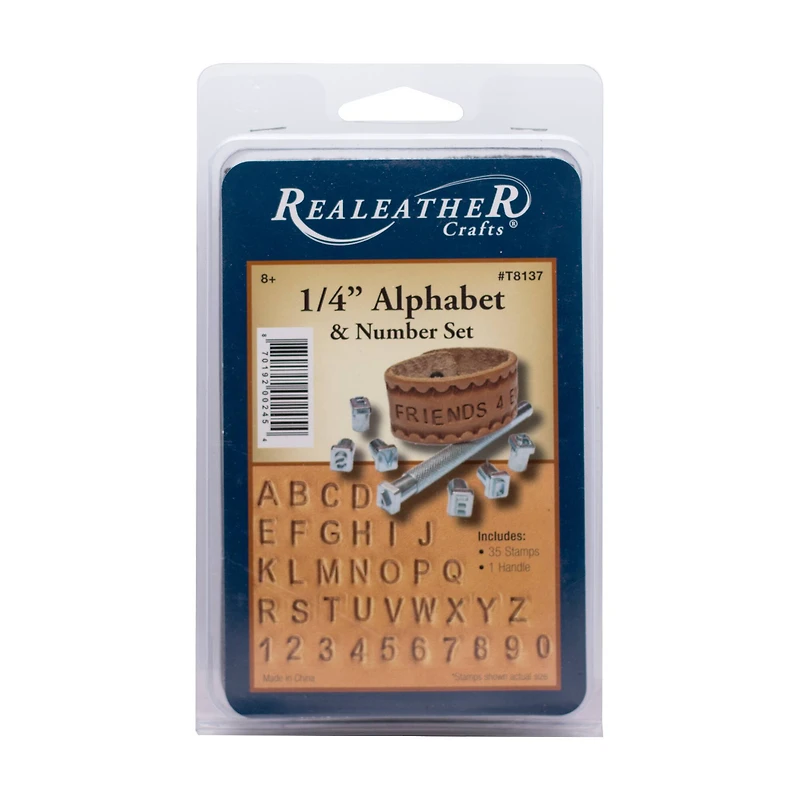 Realeather® Alphabet & Numbers Leather Stamp Set