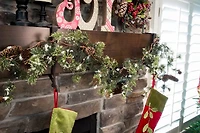 Mantel Garland & Christmas Stocking Holder