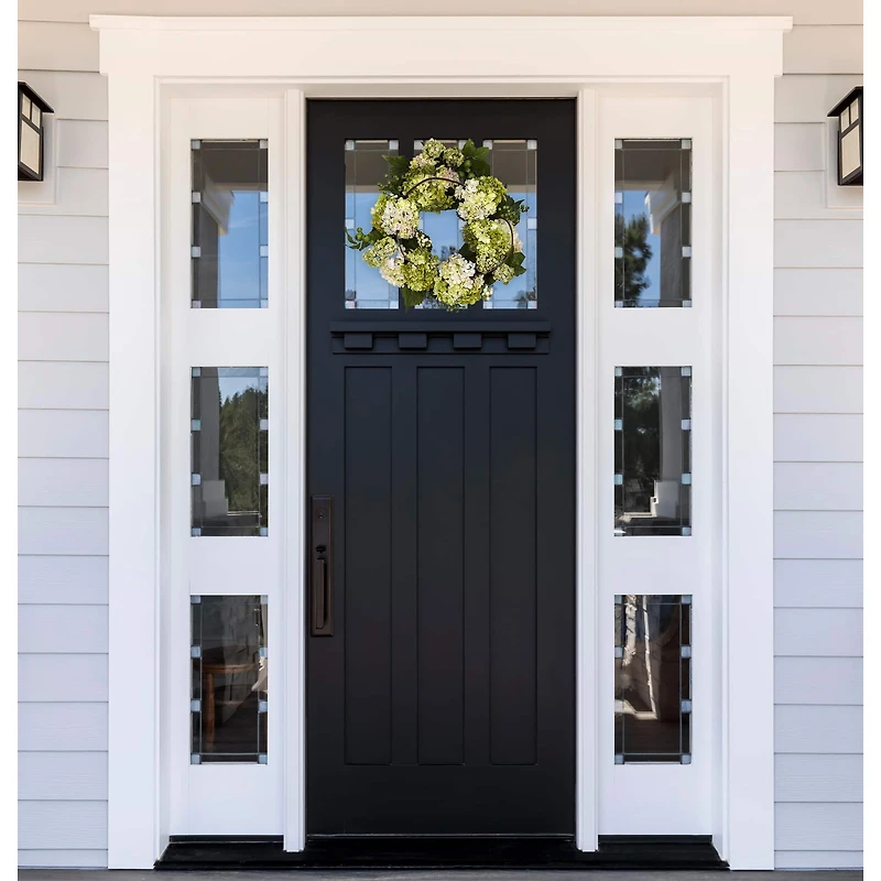 22” Green & Cream Hydrangea Wreath