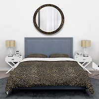 Designart 'Leopard Fur Safari V' Mid-Century Duvet Cover Set