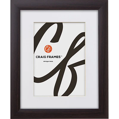 Craig Frames Contemporary Brazilian Walnut Picture Frame with Mat