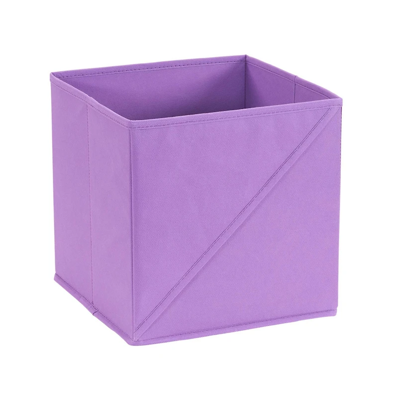 Household Essentials 11" Purple Storage Cubes with Diagonal Lip Handles, 6ct.