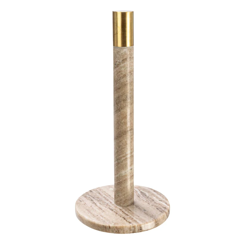Hello Honey® 12" Modern Marble with Brass Detail Paper Towel Holder