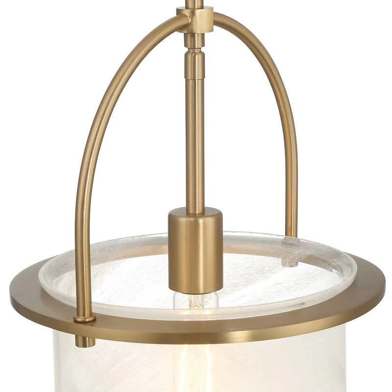 Hello Honey® Beatrice Gold & White Mid-Century Modern Handmade Marbleized Glass & Metal Ceiling Light