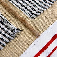 Hello Honey® Appliqued Boat & Striped Piping Cotton Pillow