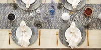 DII® Reversible Round Basket Weave Woven Placemats