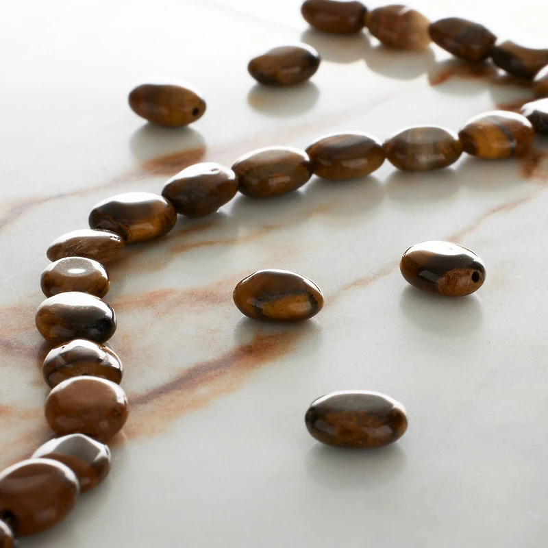 Yellow Tigereye Oval Beads, 10mm by Bead Landing™