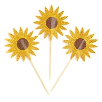 Glittery Sunflower Treat Toppers by Celebrate It®