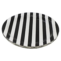 12 Packs: 10 ct. (120 total) 9" Black & White Stripes Dinner Plates by Celebrate It™