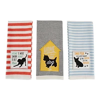 DII® Embellished Dog House Dishtowel Set