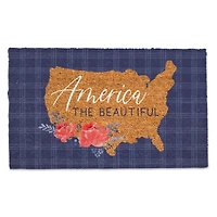 America the Beautiful Plaid Doormat