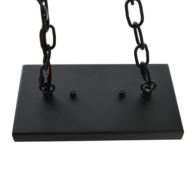 Hello Honey® Robert Stevenson Lighting Lorne Matte Black Metal & Frosted Glass 5-Light Chandelier