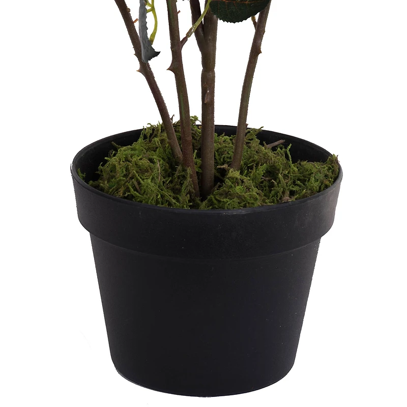 45" Artificial Pink Rose Plant in Pot