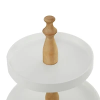 White Farmhouse Tiered Server, 16" x 16" x 24"