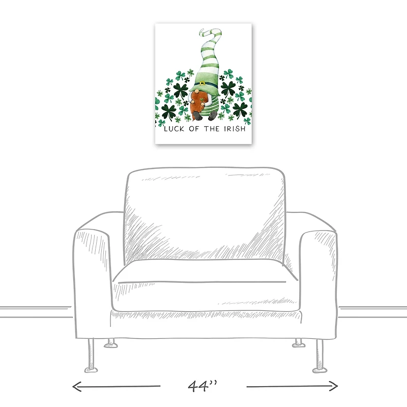 Leprechaun Clovers Canvas 16" x 20" Canvas Wall Art