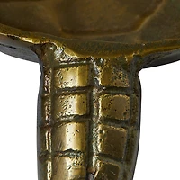 Hello Honey® 8.5" Antique Gold Finished Coastal Aluminum Tortoise Serving Dish