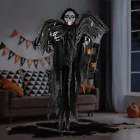 5ft. Animated Hanging Zombie Vampire with Lights & Sound Halloween Decoration