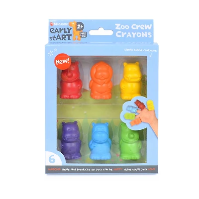 Micador® early stART® Zoo Crew Crayons, 6ct.