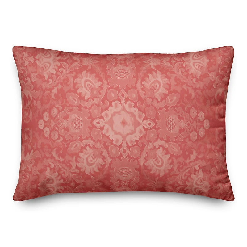 Pink Rug Pattern Throw Pillow