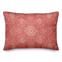 Pink Rug Pattern Throw Pillow