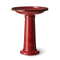 Glitzhome® 21.5" Faux Ceramic Tall Pedestal Birdbath