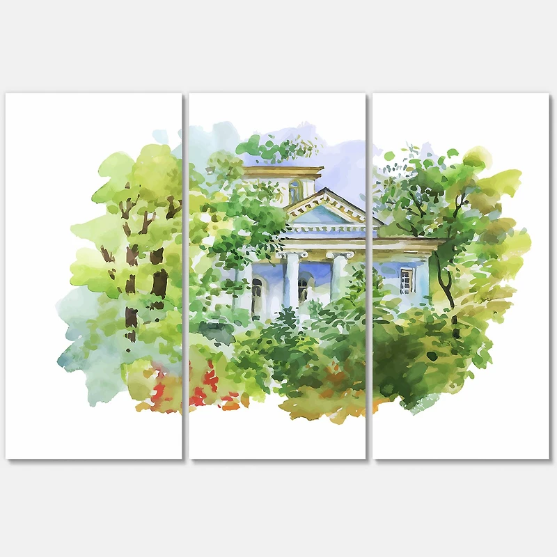 Designart - White House In The Woods