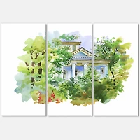 Designart - White House In The Woods