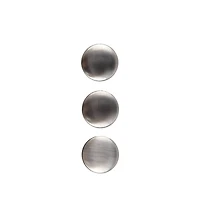 LaMode 5/8" Brushed Silver Shank Buttons, 3ct.