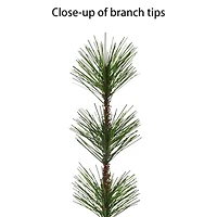 4ft. Pre-Lit Spruce Artificial Potted Christmas Tree in Rattan Base, Clear Lights