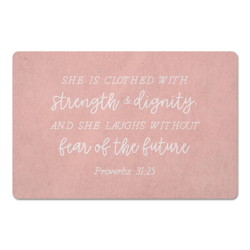 18" x 27" Clothed with Strength Dignity Floor Mat