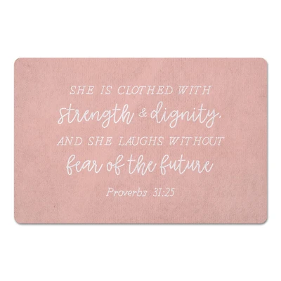 18" x 27" Clothed with Strength Dignity Floor Mat