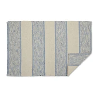 DII® Stonewash Blue Variegated Stripe Recycled Yarn Rug Set, 2ft. x 3ft.